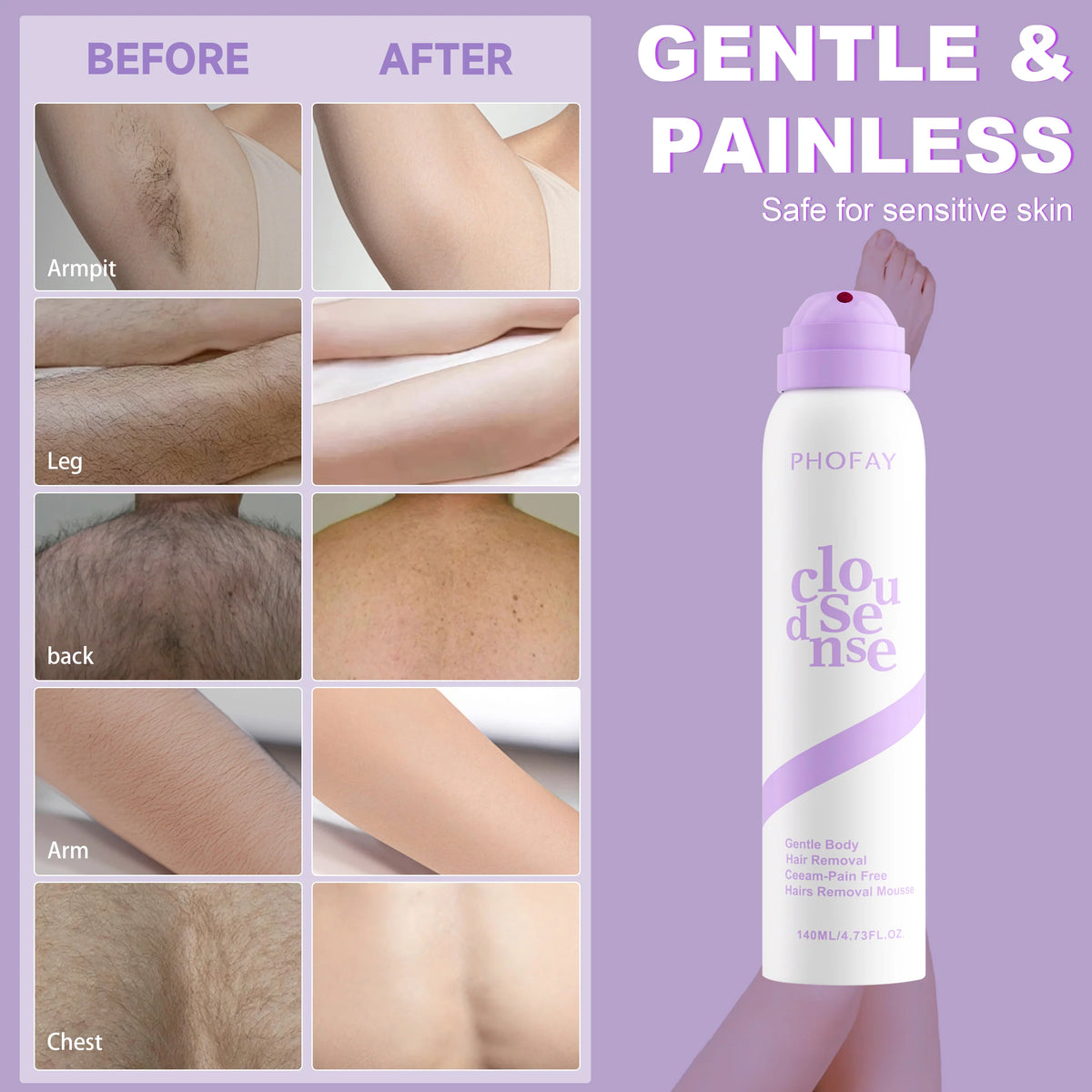 Cloud Sense Gentle Hair Removal Spray